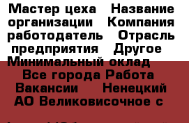 Мастер цеха › Название организации ­ Компания-работодатель › Отрасль предприятия ­ Другое › Минимальный оклад ­ 1 - Все города Работа » Вакансии   . Ненецкий АО,Великовисочное с.